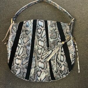 Stylish Snake Print Hobo Bag
